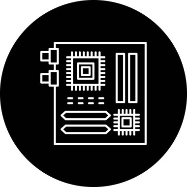 Çip simgesi vektör illüstrasyonu