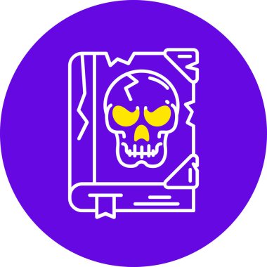 Bir kafatası simgesinin vektör çizimi