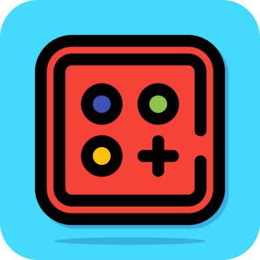 oyun zar simgesi, çizgi film biçimi