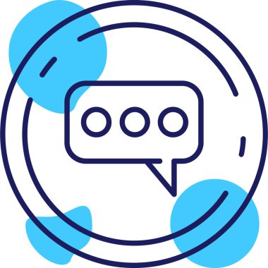 Sohbet simgesinin vektör illüstrasyonu