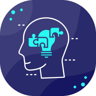 İnsan kafası simgesinin vektör illüstrasyonu