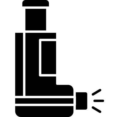 lab mikroskop simgesi, ana hatlı vektör çizimi