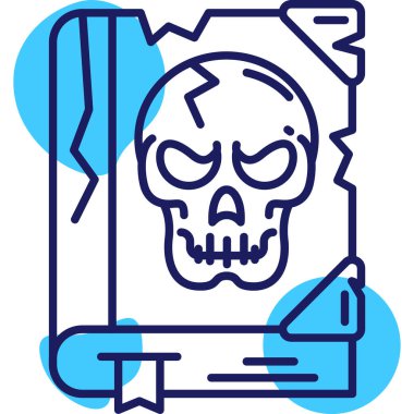 kafatası simgesi, vektör illüstrasyonu