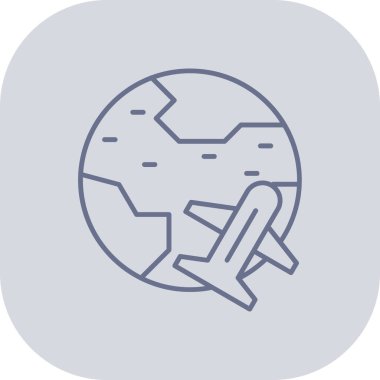 uçak uçuş simgesi ana hat biçiminde