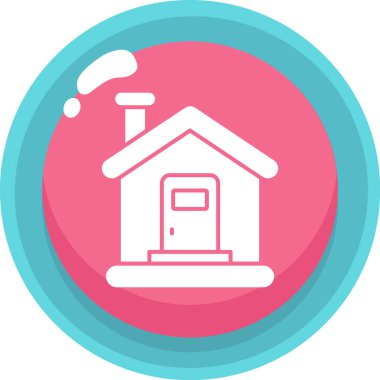 Ev. Web simgesi basit illüstrasyon