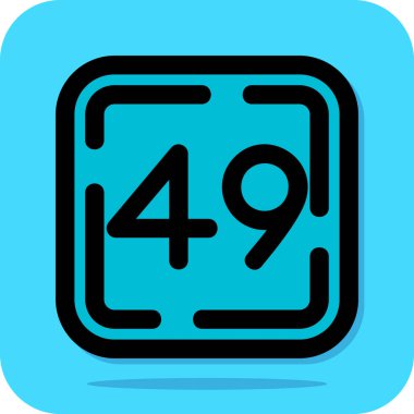 4 numara 3 simgesi, basit vektör illüstrasyonu