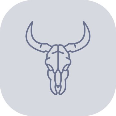 Boğa vektörü ince çizgi simgesi, doğrusal konsept, düz renkli sembol çizilebilir çizgi işareti