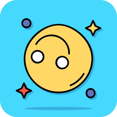 Ay ikonu vektör illüstrasyonu