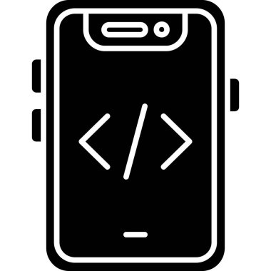 Cep telefonu. Web simgesi basit illüstrasyon