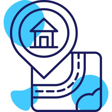 harita simgesi vektör illüstrasyonu