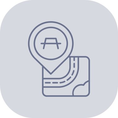 harita simgesi vektör illüstrasyonu