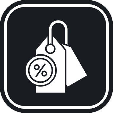 indirimli etiket simgesi, basit vektör