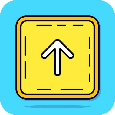 Beyaz arkaplanda taslak ok işareti simgesi izole edildi. Navigasyon yön sembolü. Navigasyon oku işareti. vektör