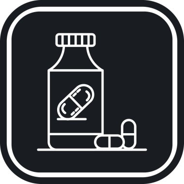 haplar ve şişe ikonu vektör çizimi