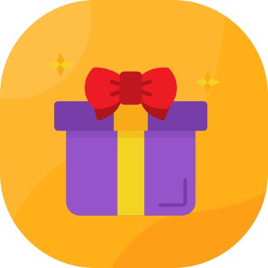Hediye. Web simgesi basit illüstrasyon