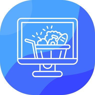 Yemek. Web simgesi basit illüstrasyon