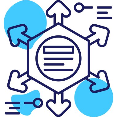 Beyaz arkaplanda çizgi bal peteği simgesi izole edildi. Bal hücrelerinin sembolü. Tatlı doğal yemek. Renkli taslak konsepti. Vektör.