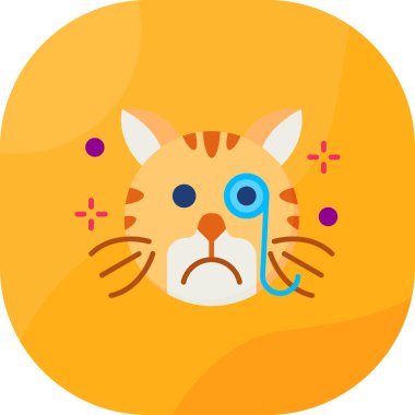 kedi simgesi vektör illüstrasyonu