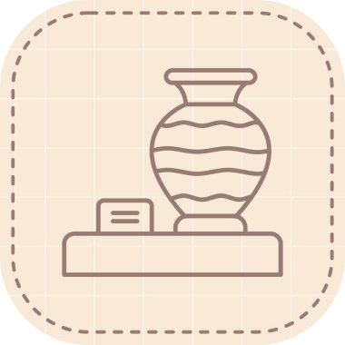 Vazo simgesinin vektör illüstrasyonu