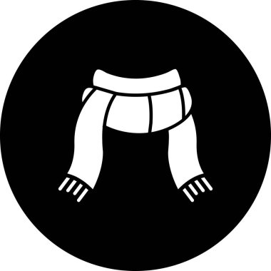 Kışlık kıyafet ikonu vektör illüstrasyonu