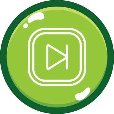 oyun vektörü simgesi modern basit daire çizimi, kişisel yeşil ve beyaz arkaplan