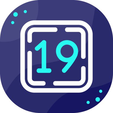 Rozet ana hatlarıyla takvim günü simgesi