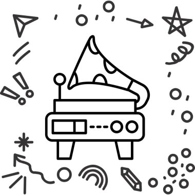 radyo kontrol simgesi vektör illüstrasyonu