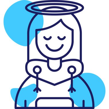 Kadın. Web simgesi basit illüstrasyon