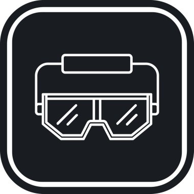 vr gözlük simgesi, basit biçim