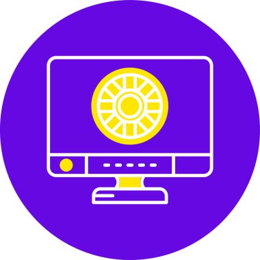 Bilgisayar. Web simgesi basit illüstrasyon