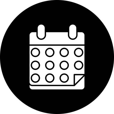 Takvim simgesi, vektör çizimi