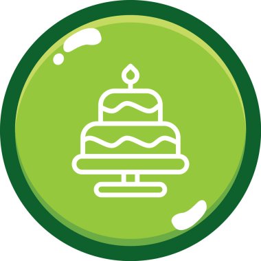 Kek. Web simgesi basit illüstrasyon