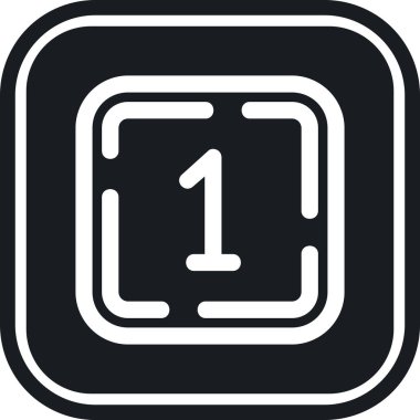 bir numaralı işaret simgesi, vektör illüstrasyon tasarımı