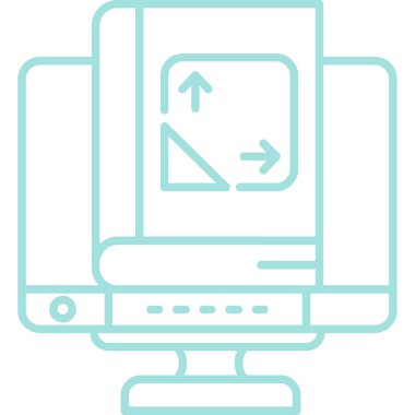 Bilgisayar ekranı. Web simgesi basit illüstrasyon