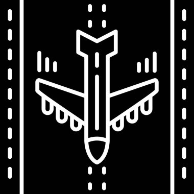 askeri uçak simgesi, basit siyah stil