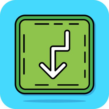 Moda biçimi izole edilmiş arkaplan indirme simgesi