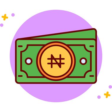 nakit para renk ikonu vektör illüstrasyonu