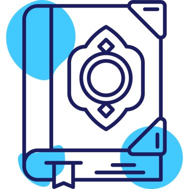 Bir kitap simgesinin vektör illüstrasyonu