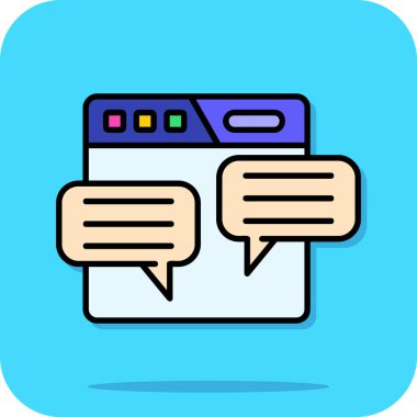 Sohbet vektör simgesi modern illüstrasyon