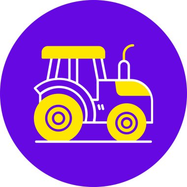 Traktör ikon vektör illüstrasyonu