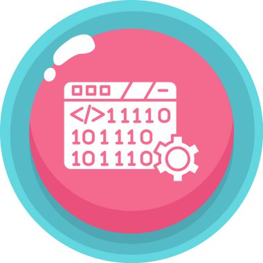 Kodlama simgesi. Web için programlama vektör simgelerinin basit illüstrasyonu.