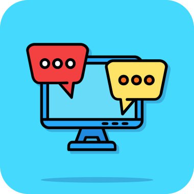 Sohbet simgesi vektör illüstrasyonu