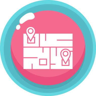 Navigasyon simgesi, vektör illüstrasyonu