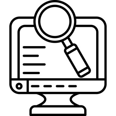 Cam simgesini büyüt, taslak biçimli dizüstü bilgisayar