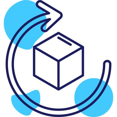 Teslimat. Web simgesi basit illüstrasyon