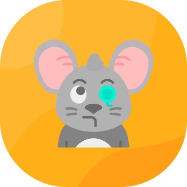 hayvan fare düz simgesi