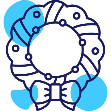 Şirin bir karikatür çelenginin vektör çizimi