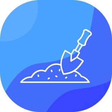 Bir kürek simgesinin vektör çizimi