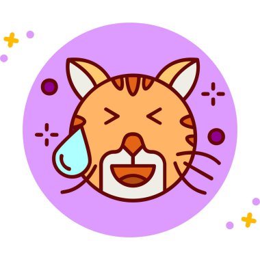 Büyük yüzlü kaplan emojisi..