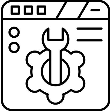 Web geliştirme vektör satırı simgesi